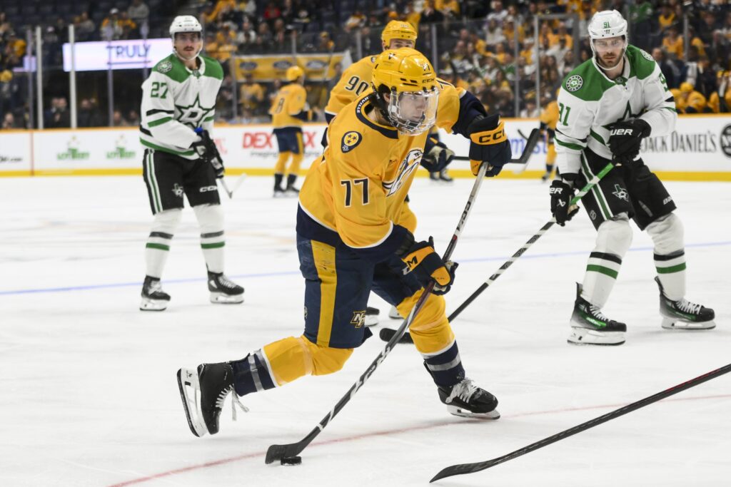 Nashville Predators right wing Luke Evangelista