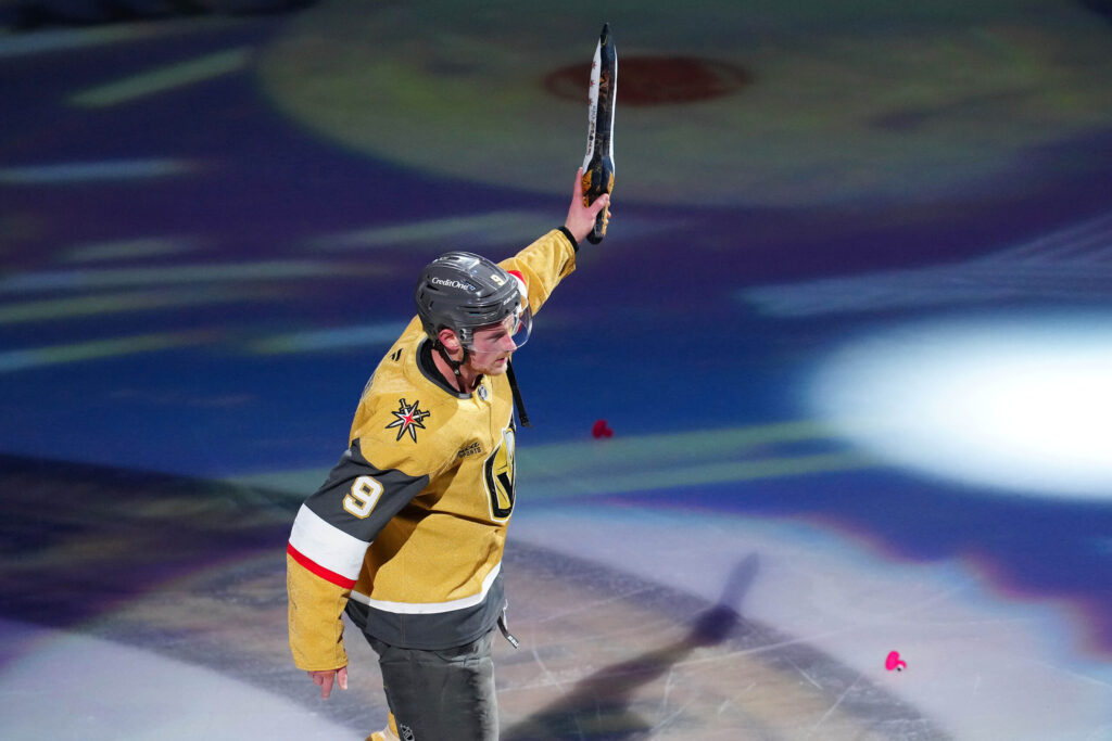 Jack Eichel, Vegas Golden Knights (Stephen R. Sylvanie-Imagn Images)