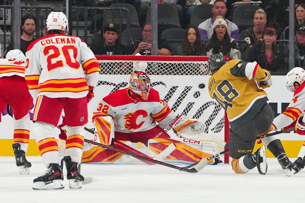 Dustin Wolf Calgary Flames Tomas Hertl Vegas Golden Knights