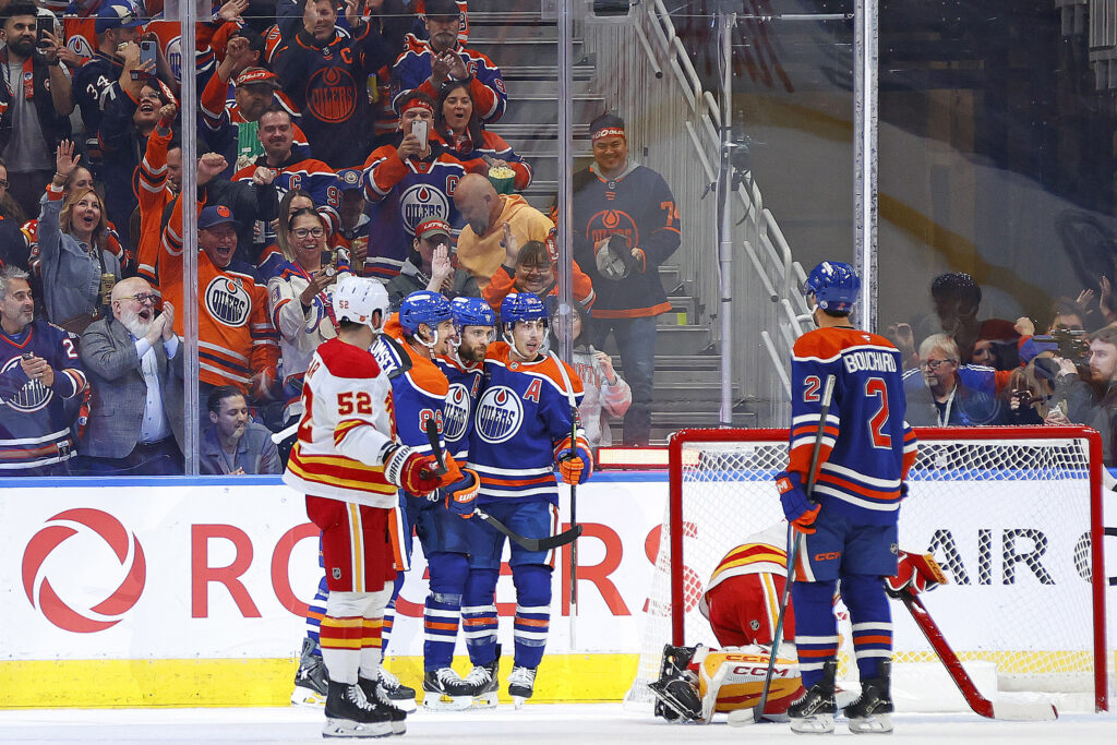 Leon Draisaitl Edmonton Oilers Celebration